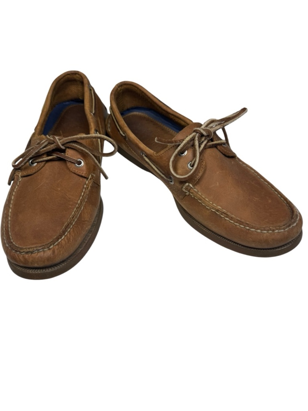 Sperry Original Authentic 2-Eye Slip On Boat Shoes Size 10M Light Brown